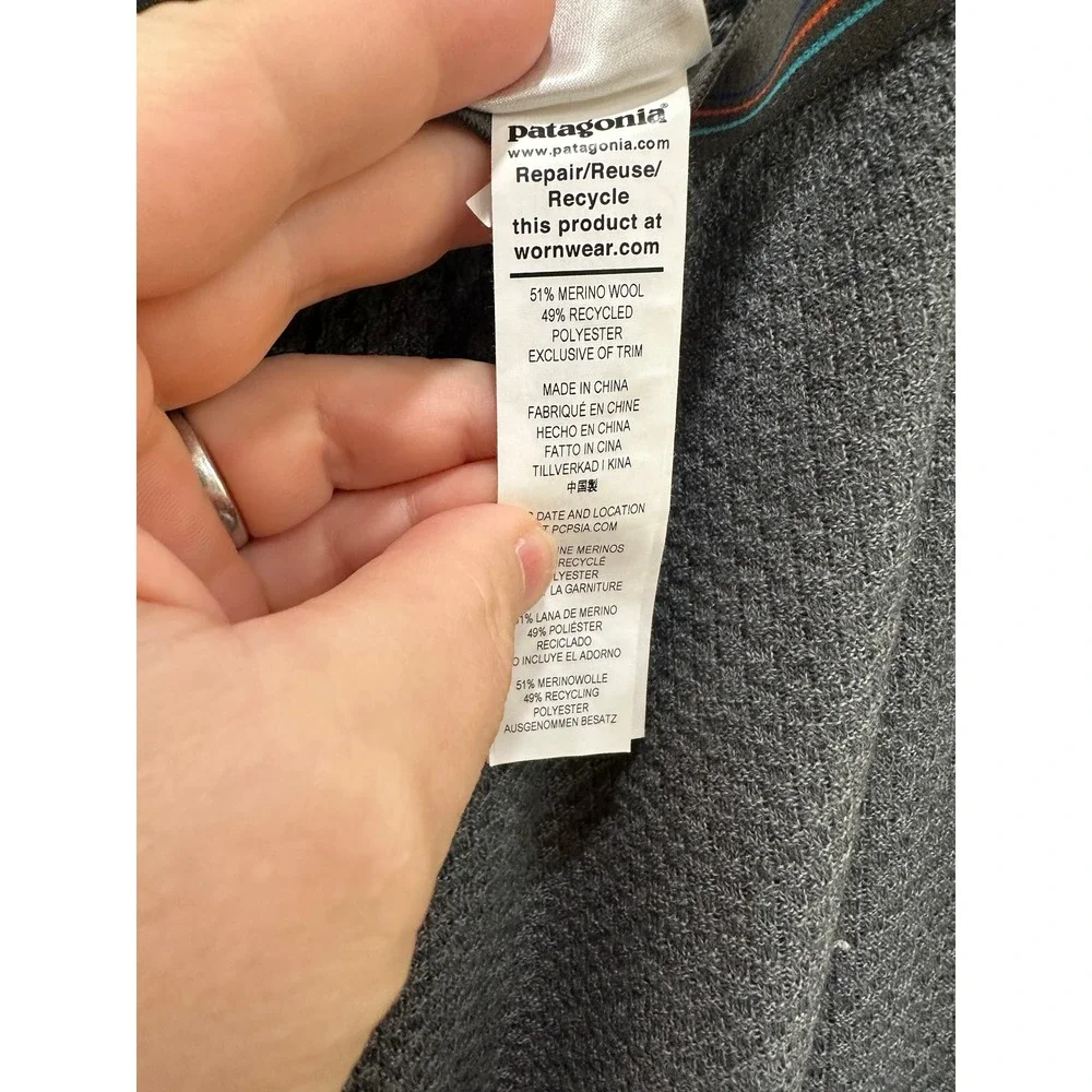 Patagonia Capilene Air Bottoms Mens XXL Gray Merino Wool Base Layer Leggings